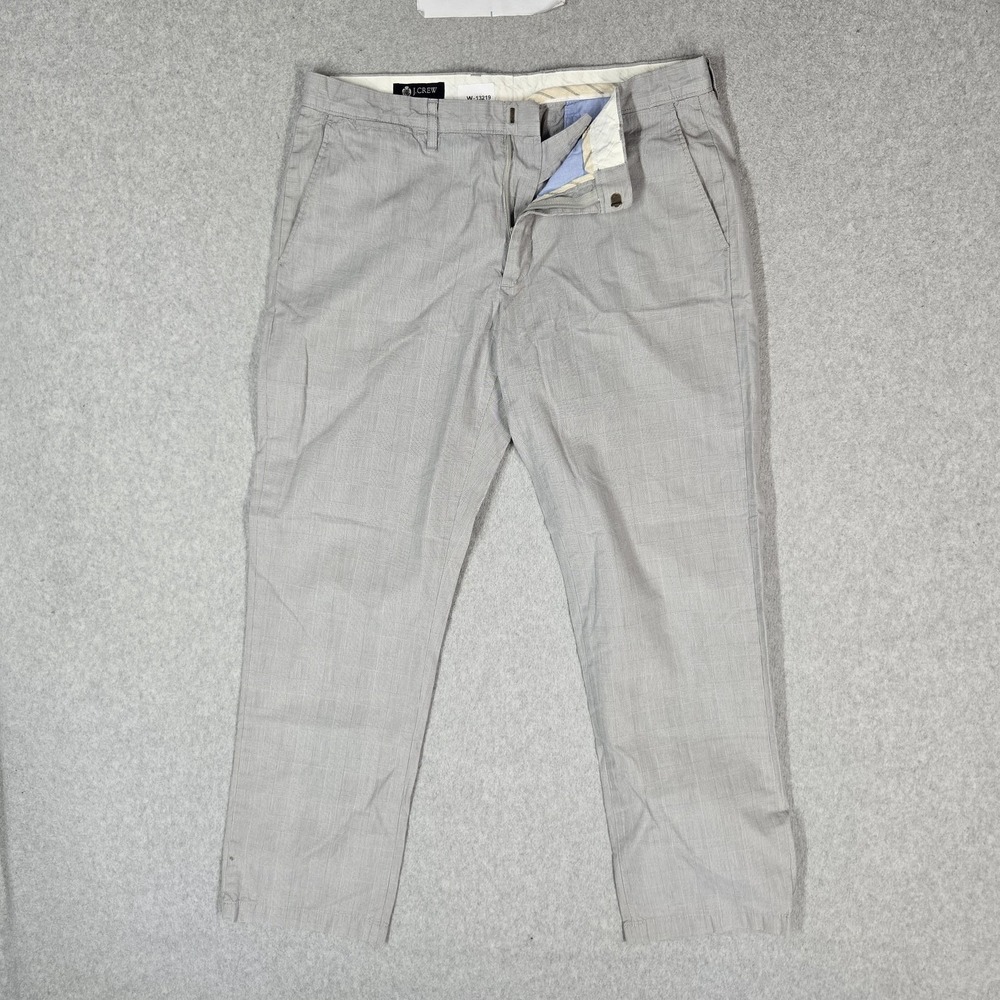 J.crew Men Pants 32X30 Gray Plaid Dress Pants 28" Inseam READ
